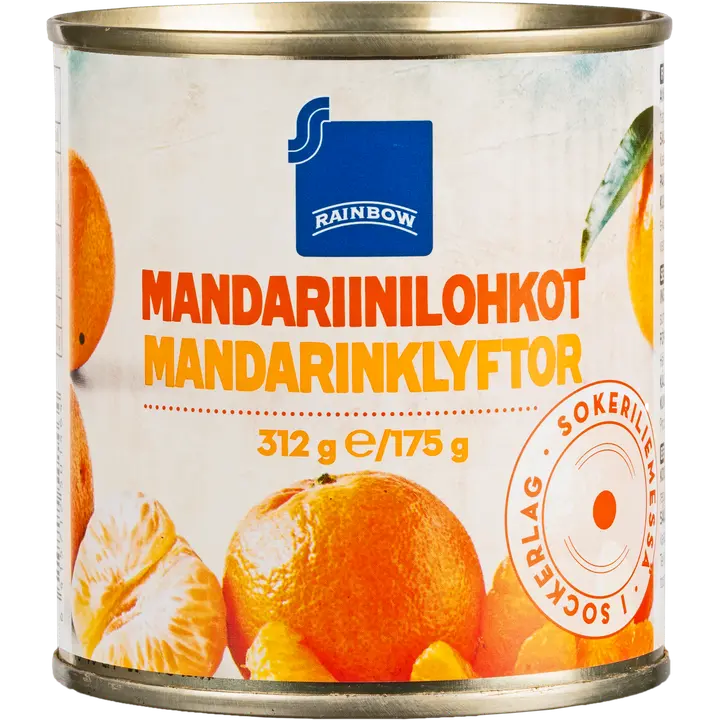 Rainbow mandariinilohkot sokeriliemessä 312g/175g