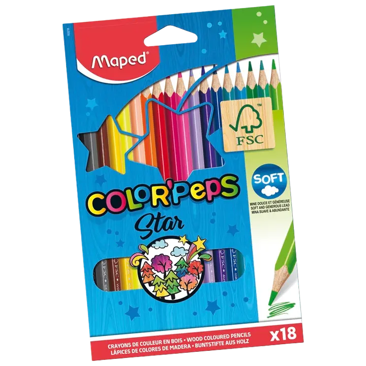 Color peps värvipliiats 18 värvi