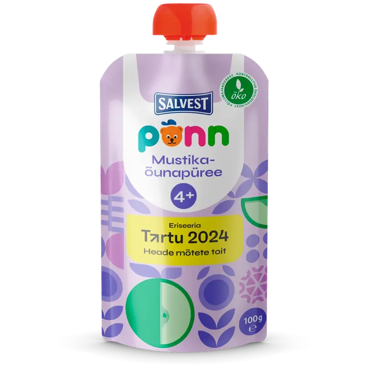 Põnn mustika-õunapüree 100 g, öko, alates 4-elukuust