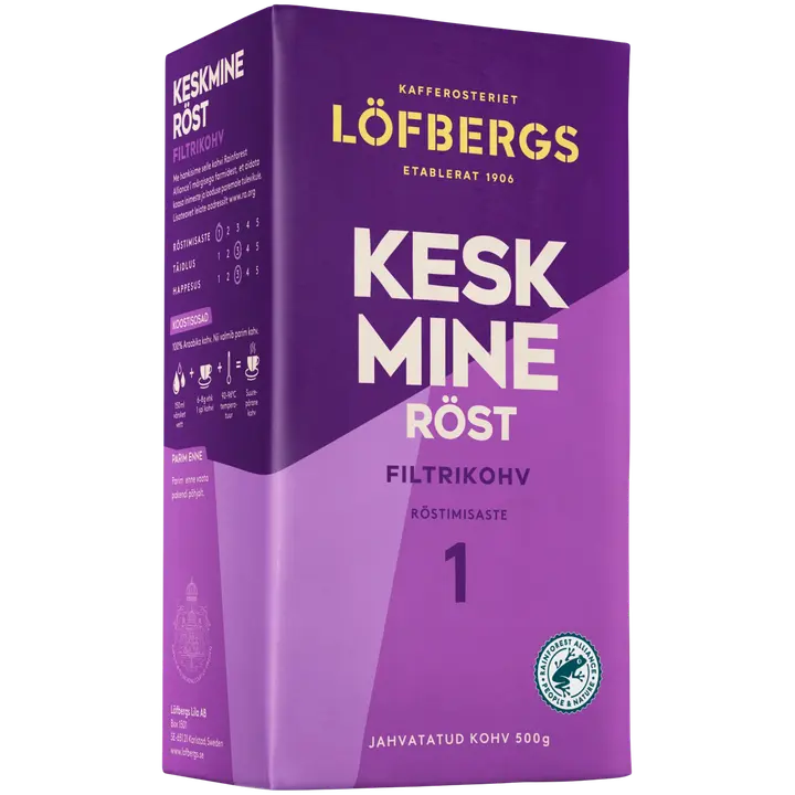Löfbergs filtrikohv keskmine röst 500 g