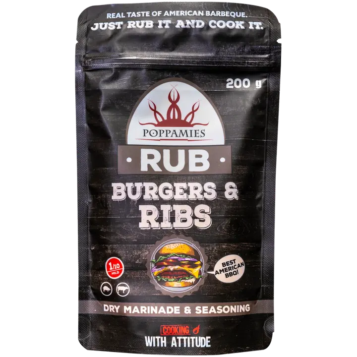 Poppamies Rub Burgers & Ribs mausteseos 200g