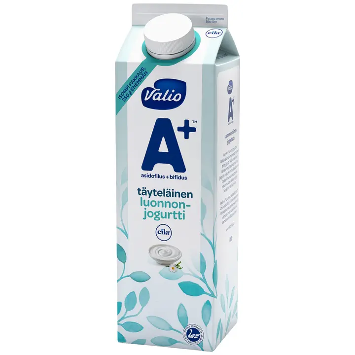 Valio A+™ luonnonjogurtti 1 kg täyteläinen laktoositon