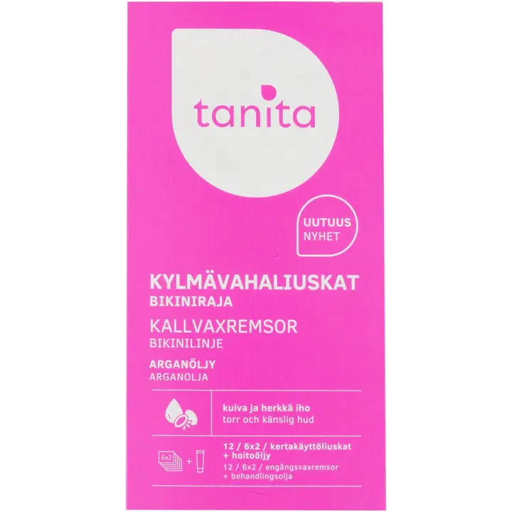 TANITA Hair Removal Wax Strips For Bikini Argan Oil 6x2pcs