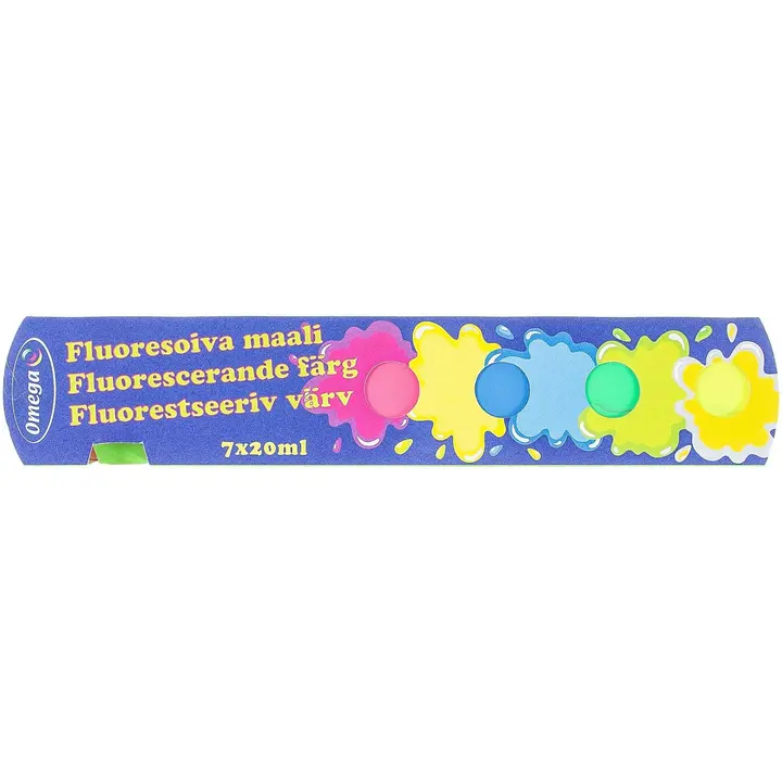 Omega neonvärit 7 x 20 ml