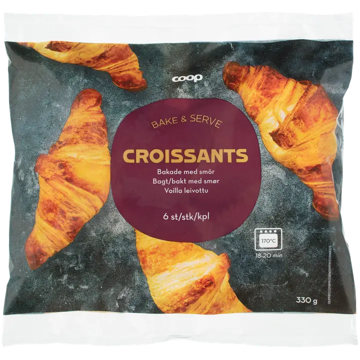 Coop croissant voilla leivottu 6 kpl 330 g pakaste