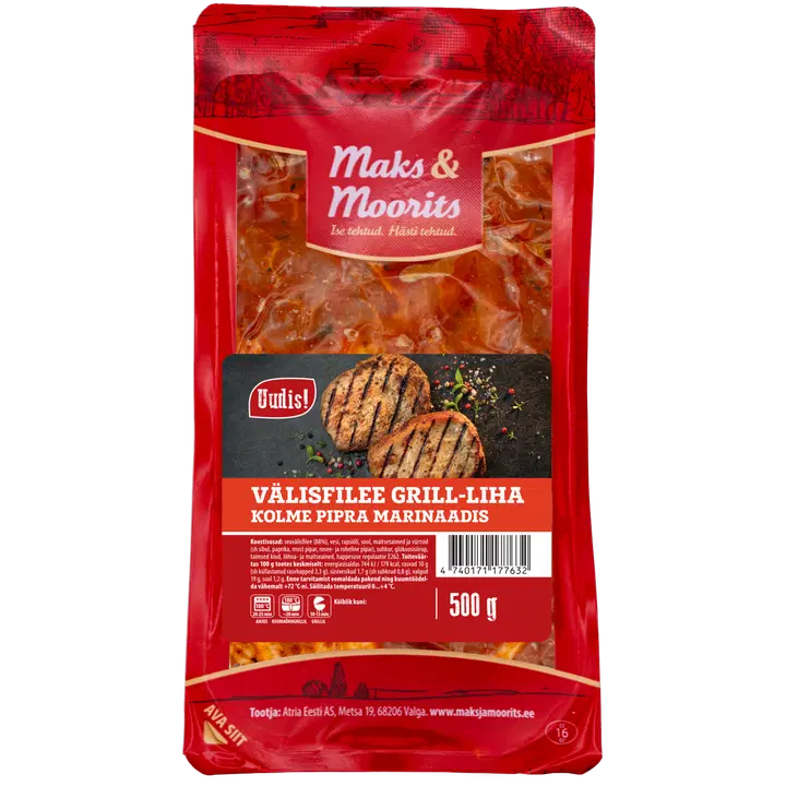 Maks & Moorits Välisfilee grill-liha kolme pipra 500g