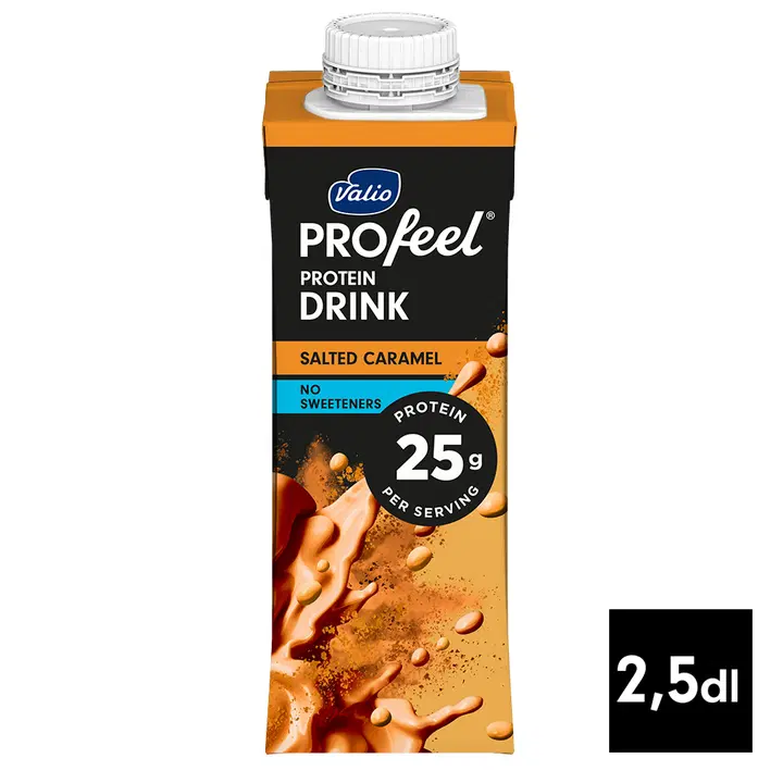 Valio PROfeel® proteiinijuoma salted caramel 250 ml UHT laktoositon