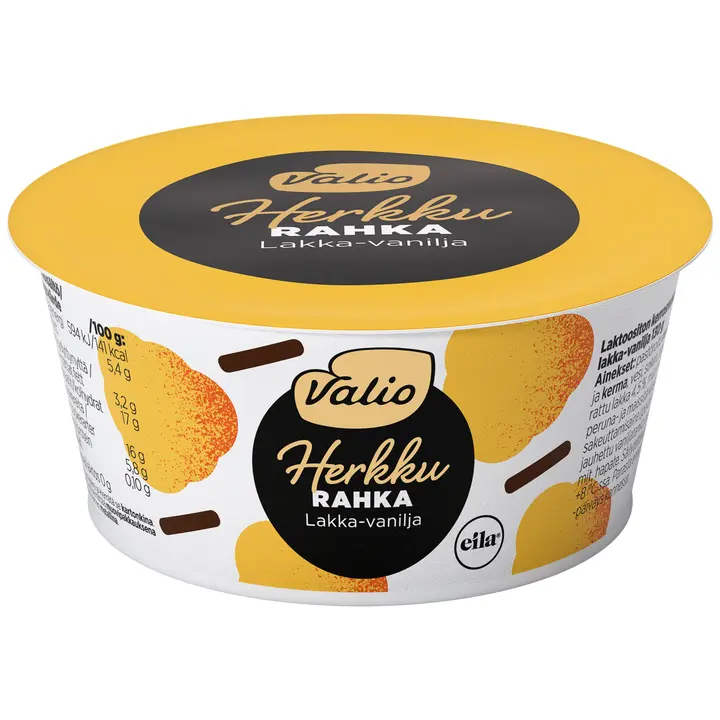 Valio Herkku rahka 130 g lakka-vanilja laktoositon