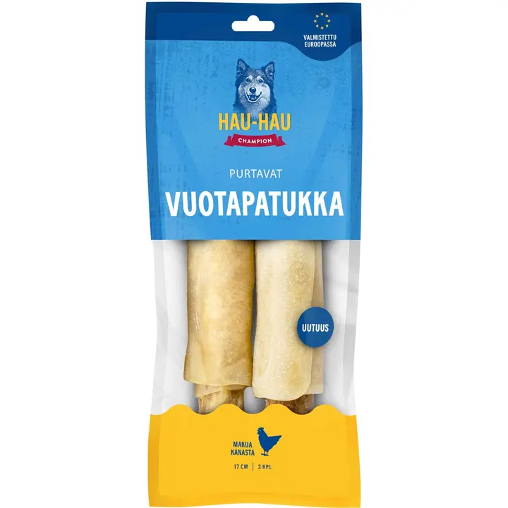 Hau-Hau Champion Purtavat Vuotapatukka sisältää kanaa 17 cm 2 kpl 150 g