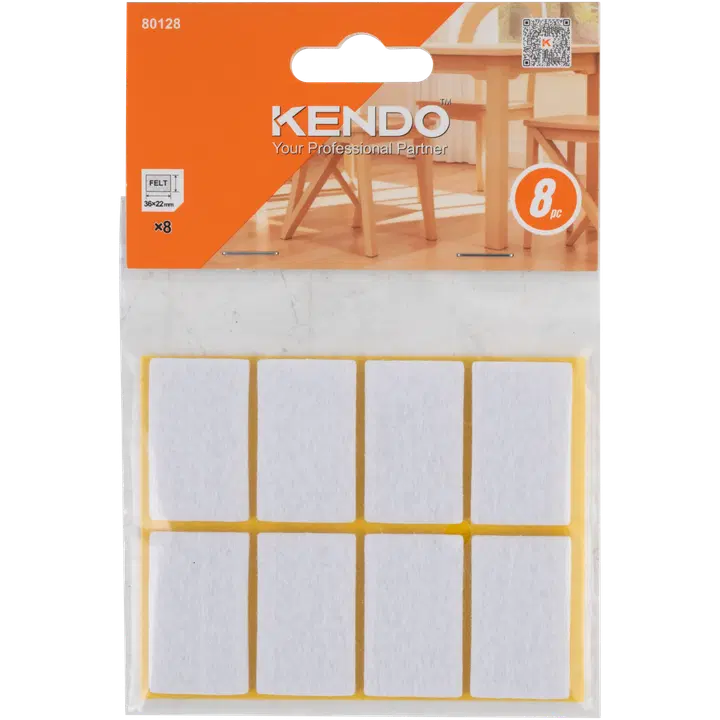 Kendo huopatassu 22 x 36 mm 8 kpl, valkoinen