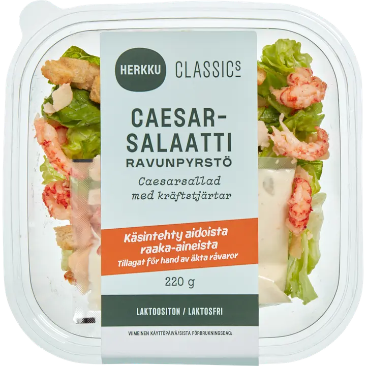 Herkku Classics ravunpyrstö-caesarsalaatti 220 g