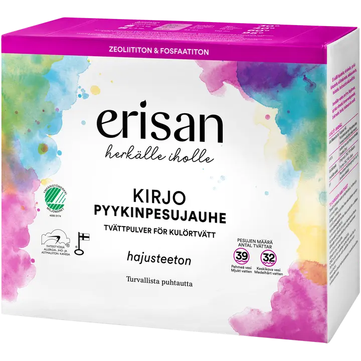 Erisan Hajusteeton Kirjo Pyykinpesujauhe 1,5 kg
