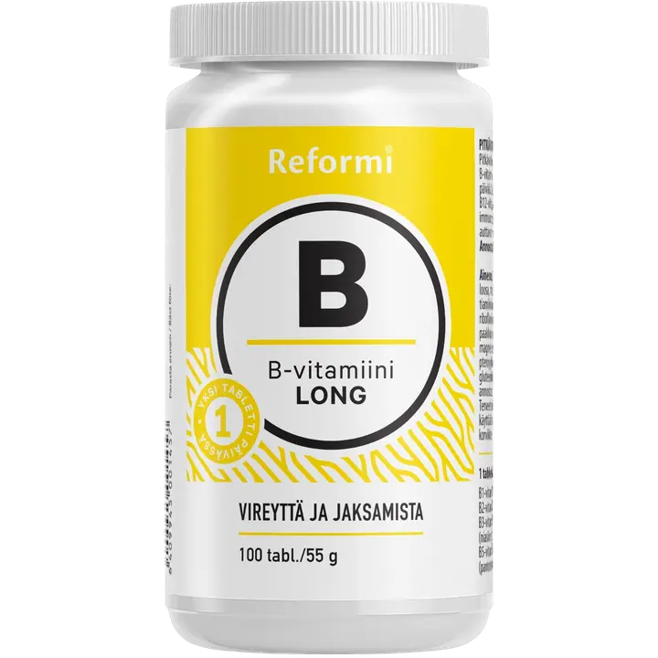 Reformi B-vitamin Long 100tabl ravintolisä