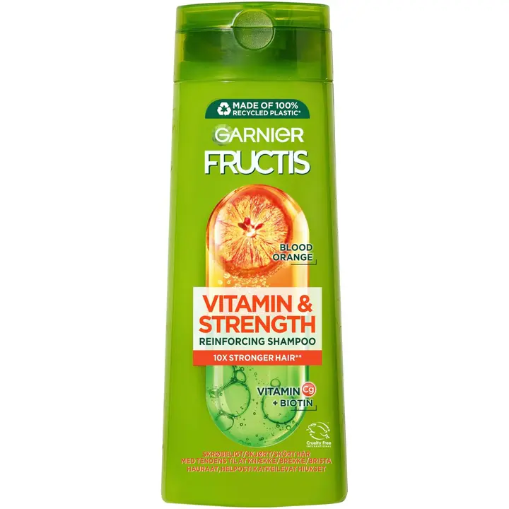 Garnier Fructis Vitamin & Strength shampoo hauraille, helposti katkeileville hiuksille 250ml