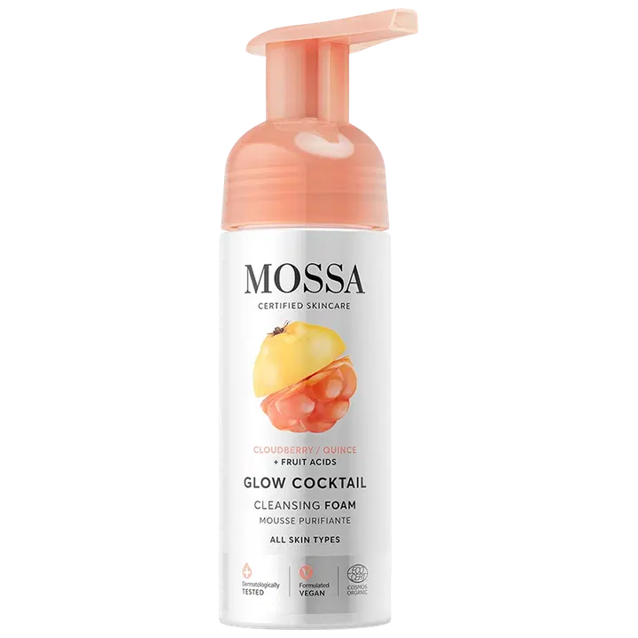 Mossa Glow Cocktail Cleansing Foam puhdistusvaahto COSMOS ORGANIC 150 ml