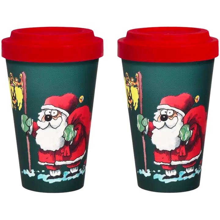 Mauri Kunnas by Nordicbuddies Joulupukki Talviyö Take Away Muki Biohajoava 450ml