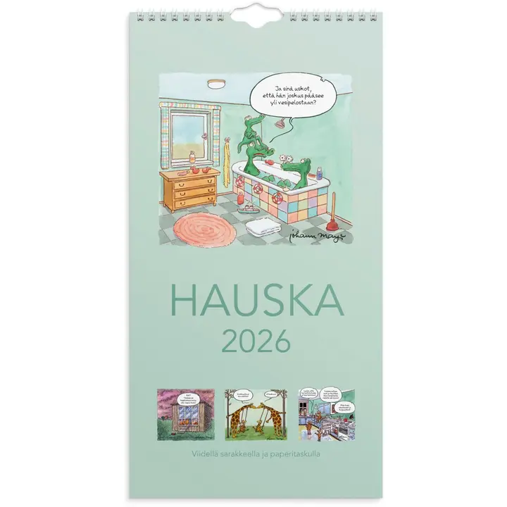 Burde Perhekalenteri 2026 Hauska paperitaskulla