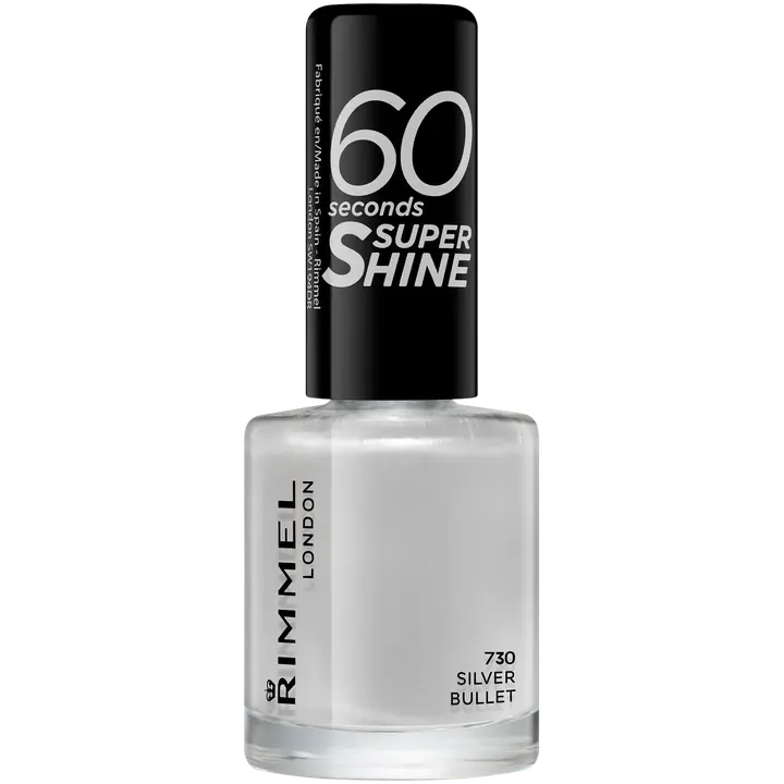 Rimmel London 8ml 60 seconds Super Shine 730 Silver Bullet kynsilakka
