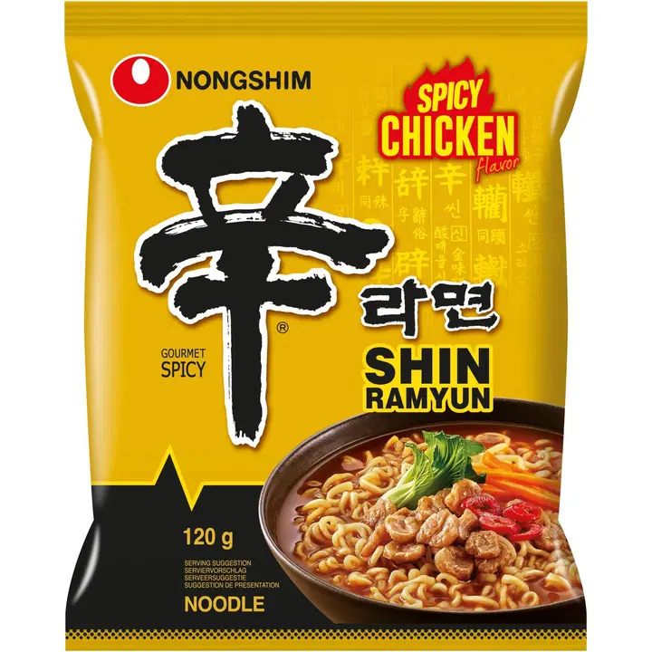 Nong Shim pikanuudeli Shin Ramyun kanan makuinen 120g