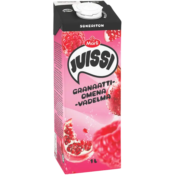 Marli Juissi Sokeriton Granaattiomena-vadelmamehujuoma 1 L