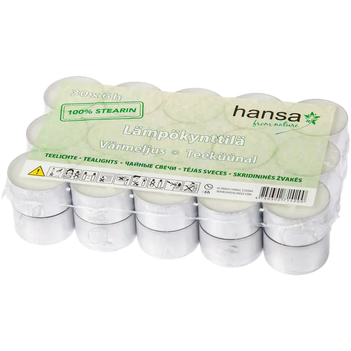 Hansa Candle steariinilämpökynttilä 6h 30kpl