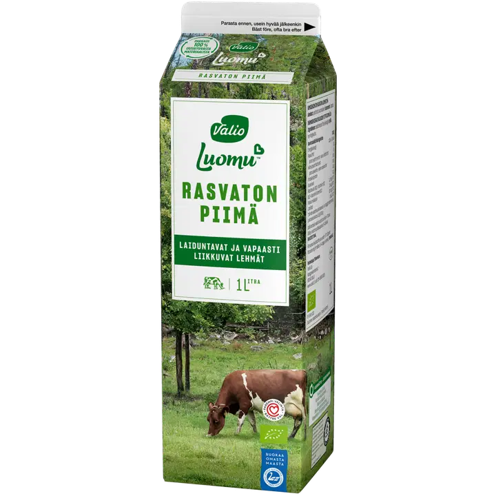 Valio Luomu™ rasvaton piimä 1 l