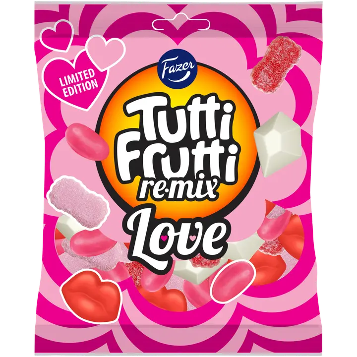 Fazer Tutti Frutti Remix Love kummikommid 150g