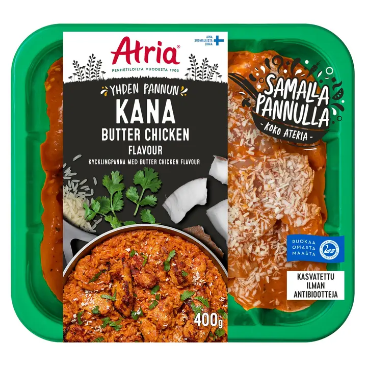 Atria Yhden Pannun Kana Butter Chicken Flavour 400g