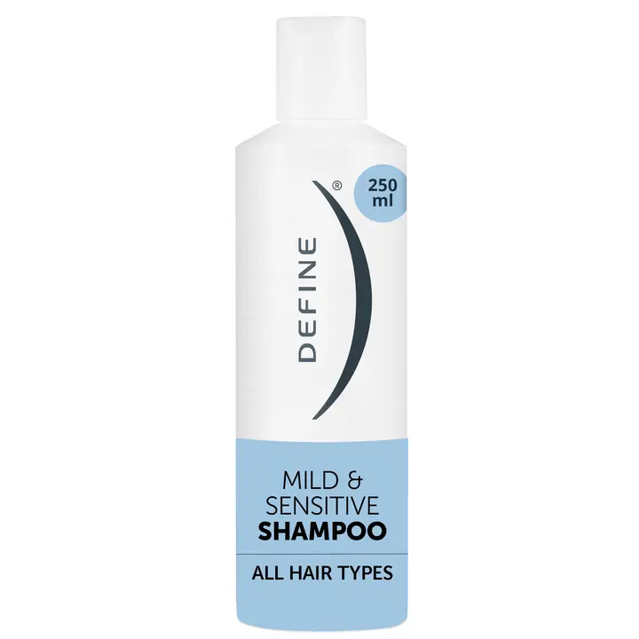 Define Mild & Sensitive shampoo prebiootteja sisältävä mieto ja hajusteeton shampoo kaikille hiustyypeille 250ml