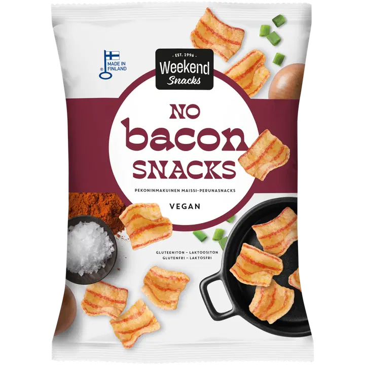 Weekend Snacks No Bacon Snacks, Pekoninmakuinen maissi-perunasnacks 180g