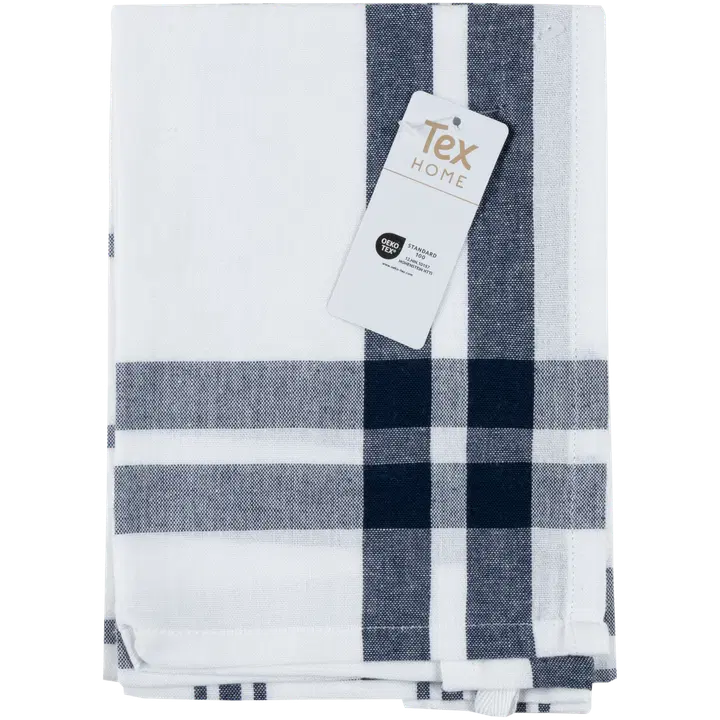 Tex Home keittiöpyyhkeet Iris navy/valkoinen 4 kpl