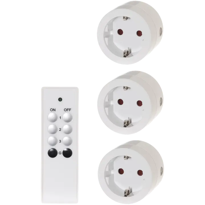 Tarmo kauko-ohjattavat pistorasiat sisäkäyttöön 3 kpl