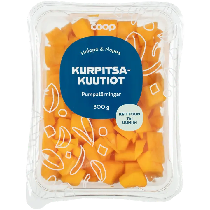 Coop kurpitsakuutiot 300 g