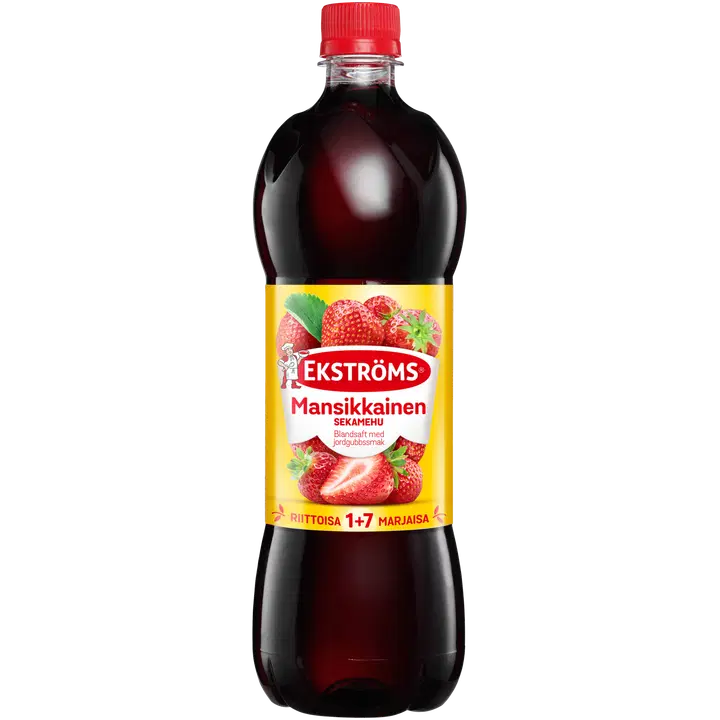 Ekströms mansikkainen sekamehutiiviste 0,95l
