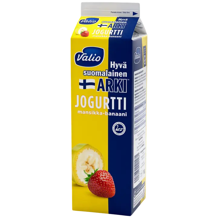 Valio Hyvä suomalainen Arki® jogurtti 1 kg mansikka-banaani