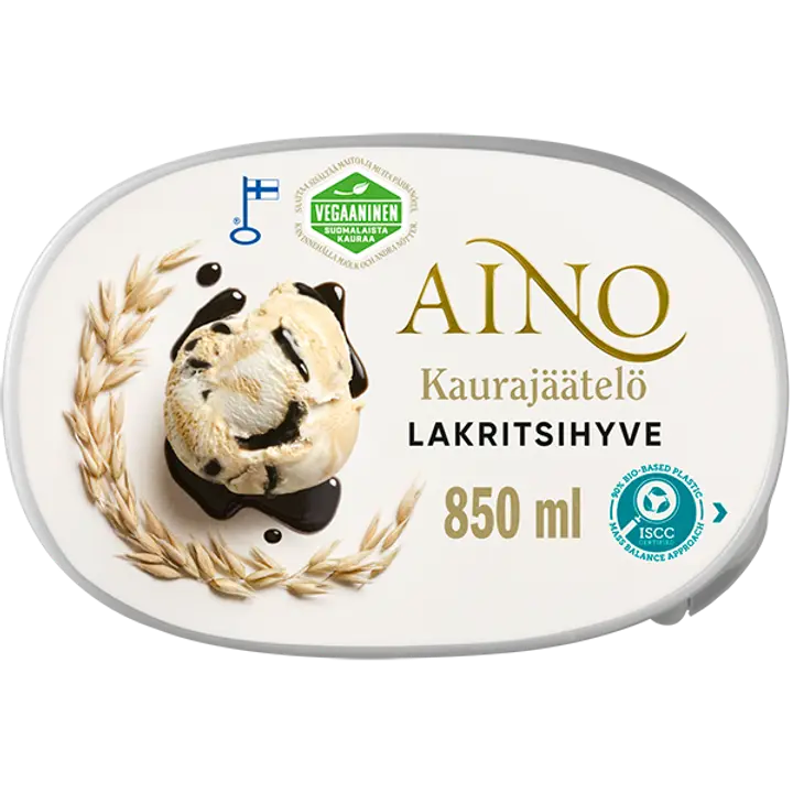 Aino Lakritsihyve vegaaninen kaurajäätelö 508g/850ml