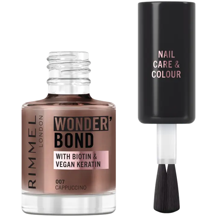 Rimmel London Wonderbond Nail Polish 12 ml, 007 Cappuccino kynsilakka