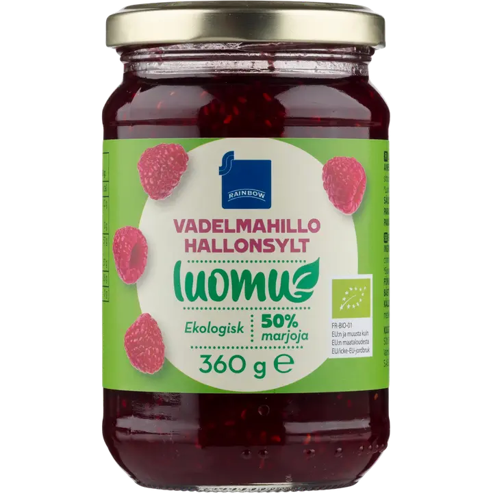 Rainbow vadelmahillo luomu 360 g