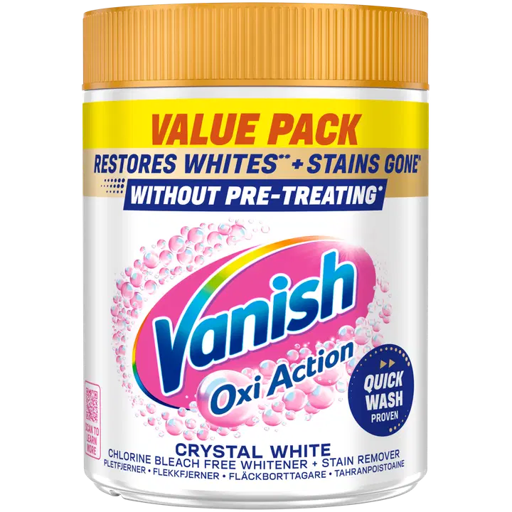 Vanish Crystal White valkopyykin pesutehoste ja tahranpoistojauhe 940g