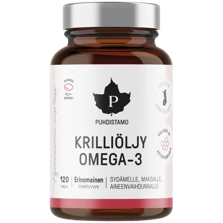 Puhdistamo Krilliöljy Omega-3 120 kapselia