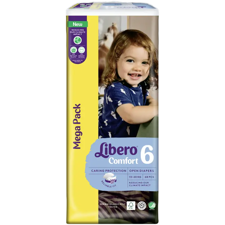 LIBERO Comfort teippivaippa koko 6, 68kpl, 13-20kg