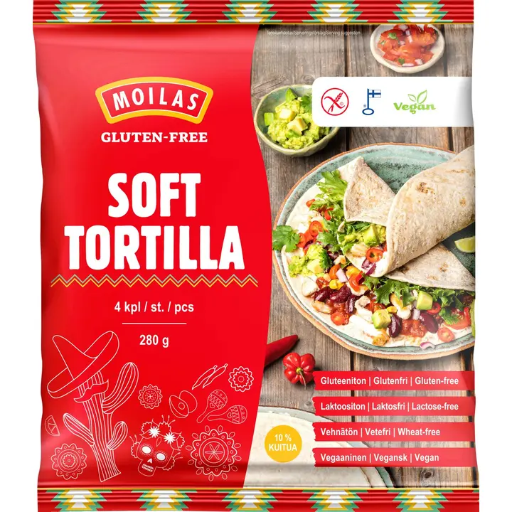 Moilas Gluten-Free Tortilla 4kpl/280g kypsä pakaste