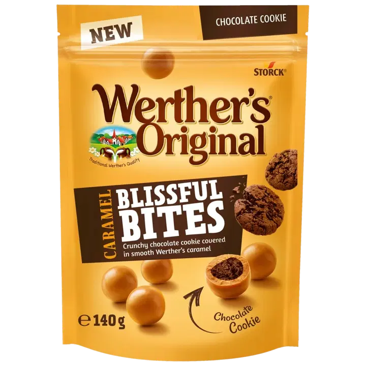 Werther´s Original Caramel Bites Chocolate Cookie karamellimakeinen 140g