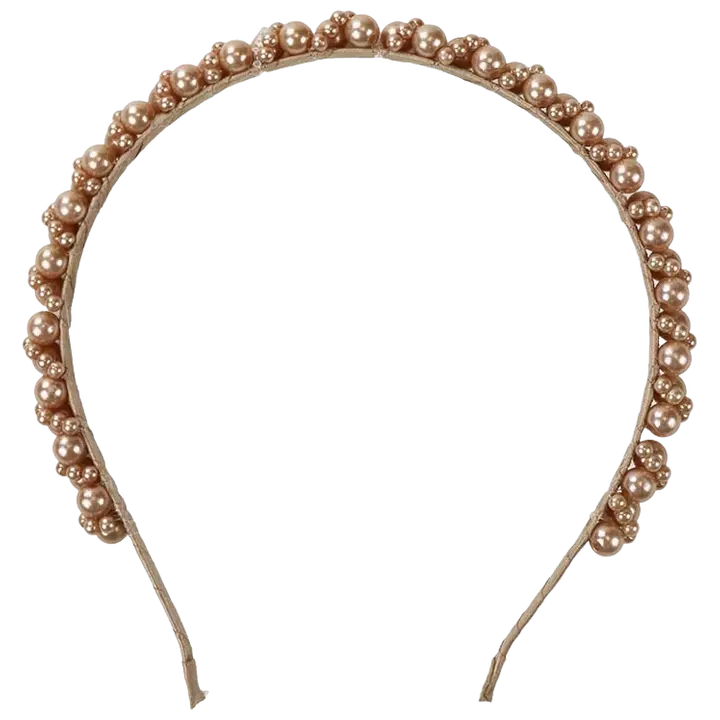 Accessories with Style Hiuspanta helmi juhla beige 1cm leveä