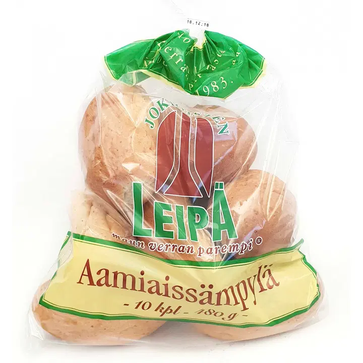 Jokioisten Aamiaissämpylä 10 kpl 480 g vehnäsämpylä