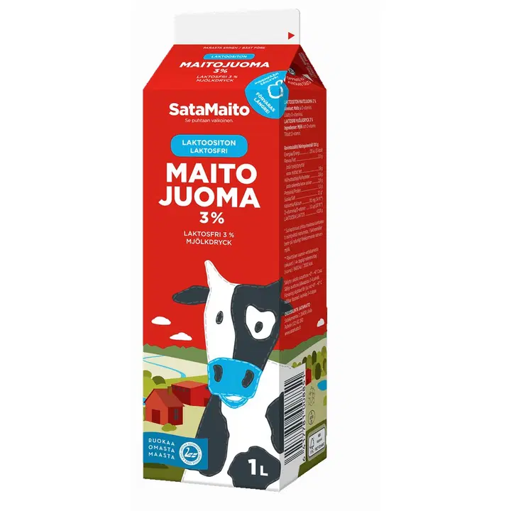 Satamaito Laktoositon maitojuoma 3% ESL 1l