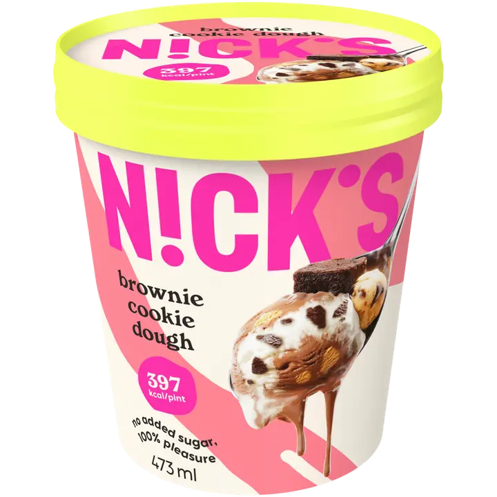 Nick's Brownie Cookie Dough jäätelö 473ml