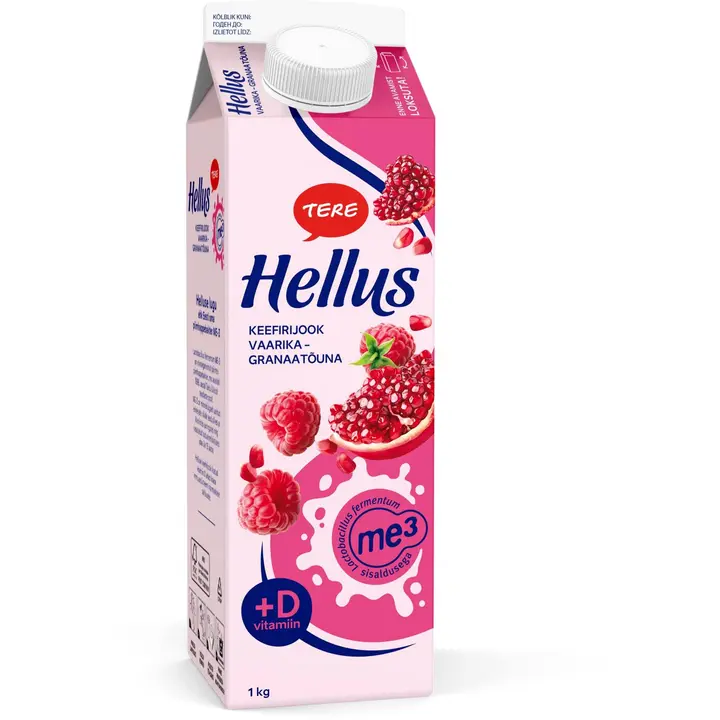 Hellus keefirijook vaarika-granaatõuna, 1 kg
