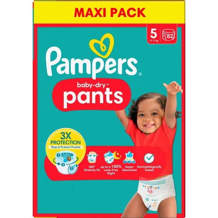 Pampers BabyDry Pants S5 12-17kg 82kpl vaippa