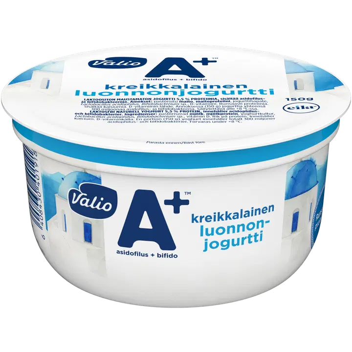 Valio A+™ kreikkalainen luonnonjogurtti laktoositon 150 g